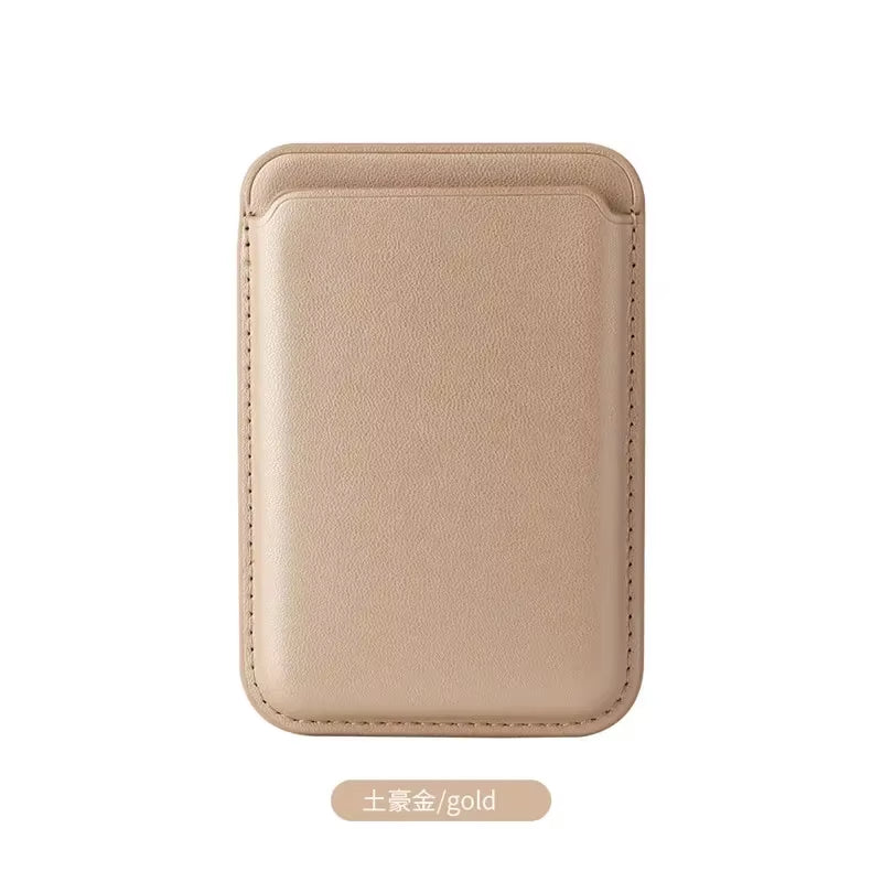 Funda magnética de cuero de lujo con tarjetero Magsafe para iPhone 14 Pro Max 13 12