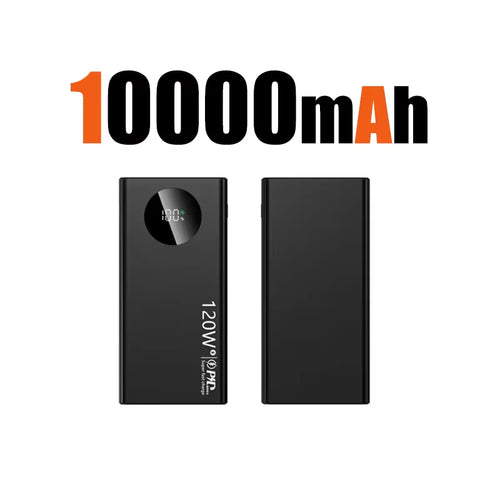 120W 50000Mah Cargador portátil de batería de alta capacidad y carga rápida para iPhone, Samsung y Huawei