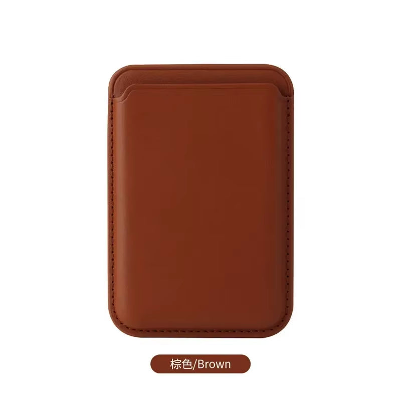 Funda magnética de cuero de lujo con tarjetero Magsafe para iPhone 14 Pro Max 13 12