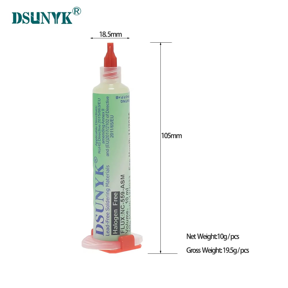 Nc-559-Asm Flux Soldadura líquida en jeringa de soldadura, pasta de soldadura de 10 ml.