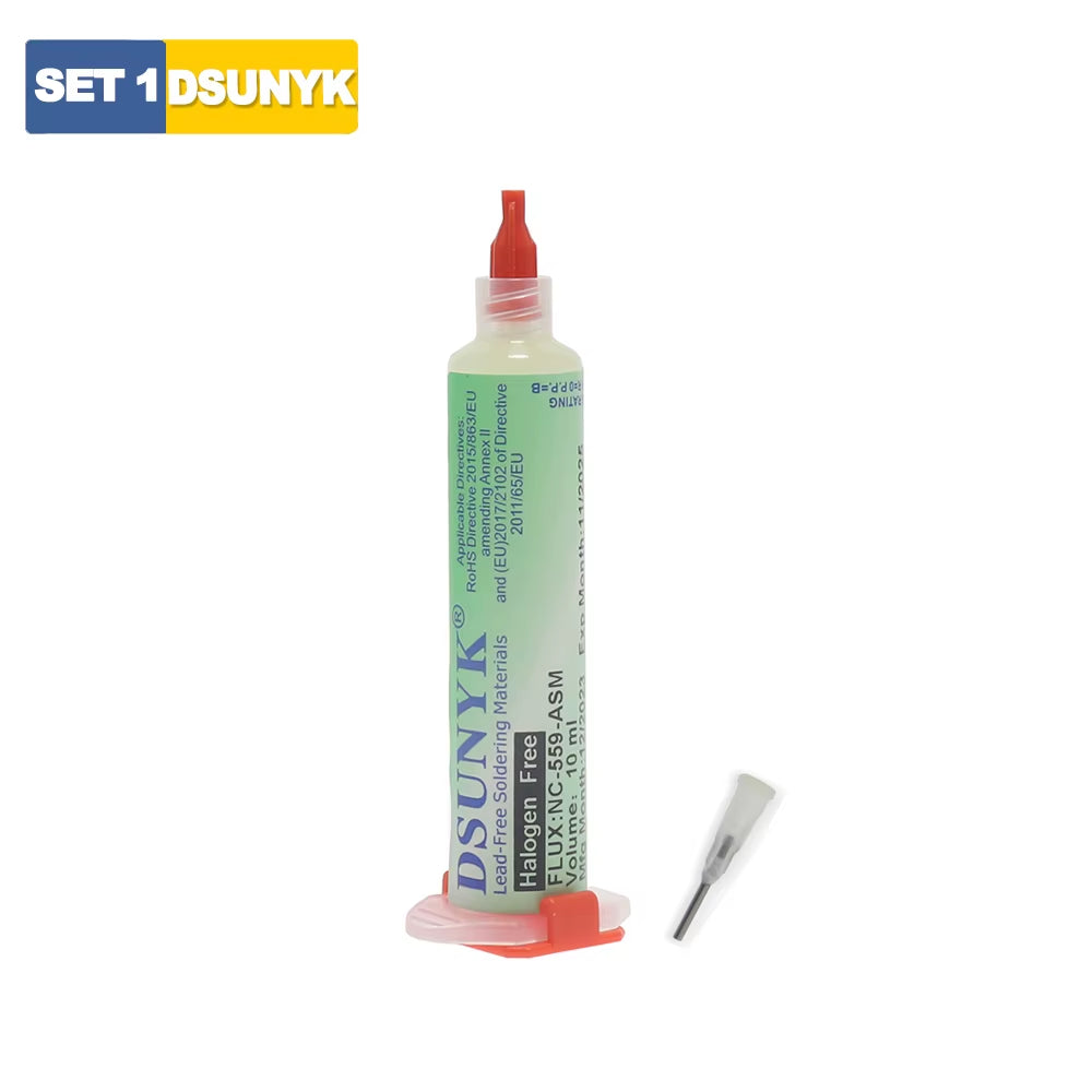Nc-559-Asm Flux Soldadura líquida en jeringa de soldadura, pasta de soldadura de 10 ml.