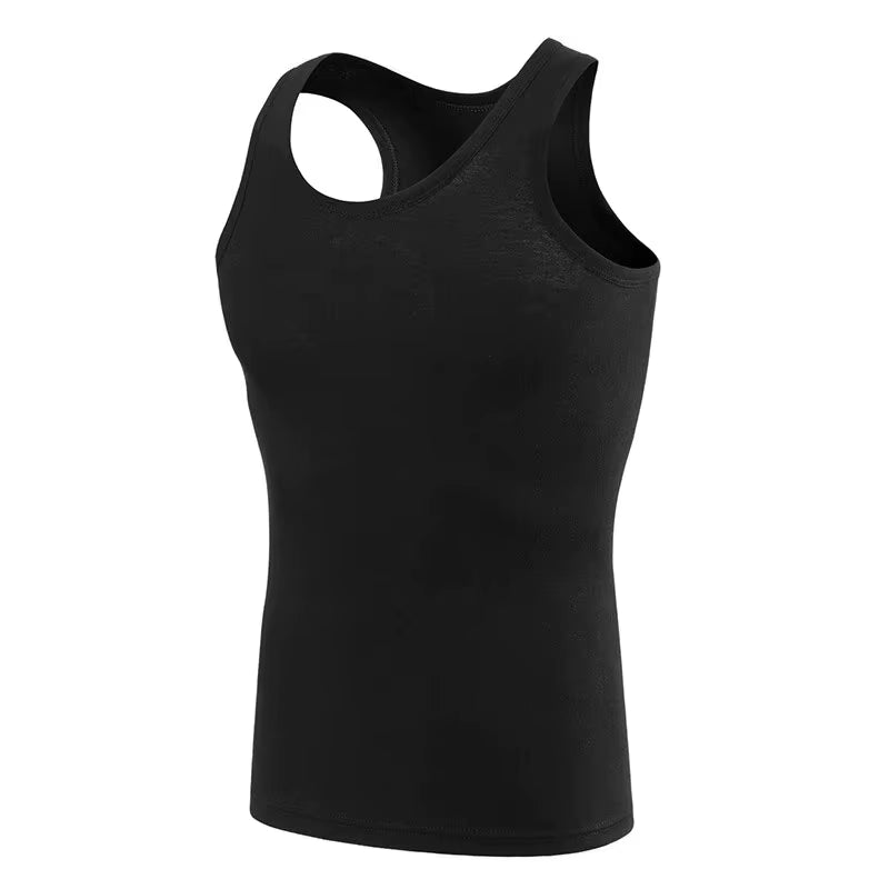 Paquete de playeras de algodón sin mangas para hombre, de corte sencillo, deportivo, informal.