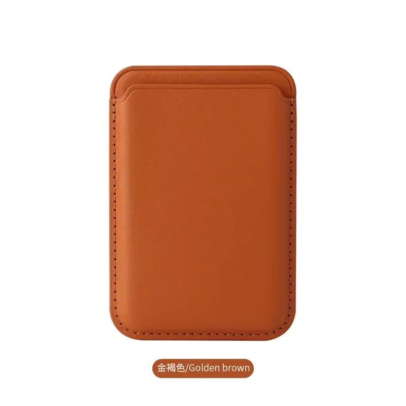 Funda magnética de cuero de lujo con tarjetero Magsafe para iPhone 14 Pro Max 13 12