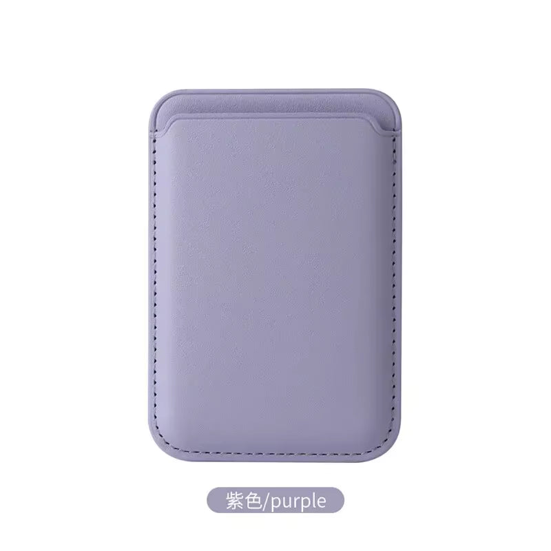 Funda magnética de cuero de lujo con tarjetero Magsafe para iPhone 14 Pro Max 13 12