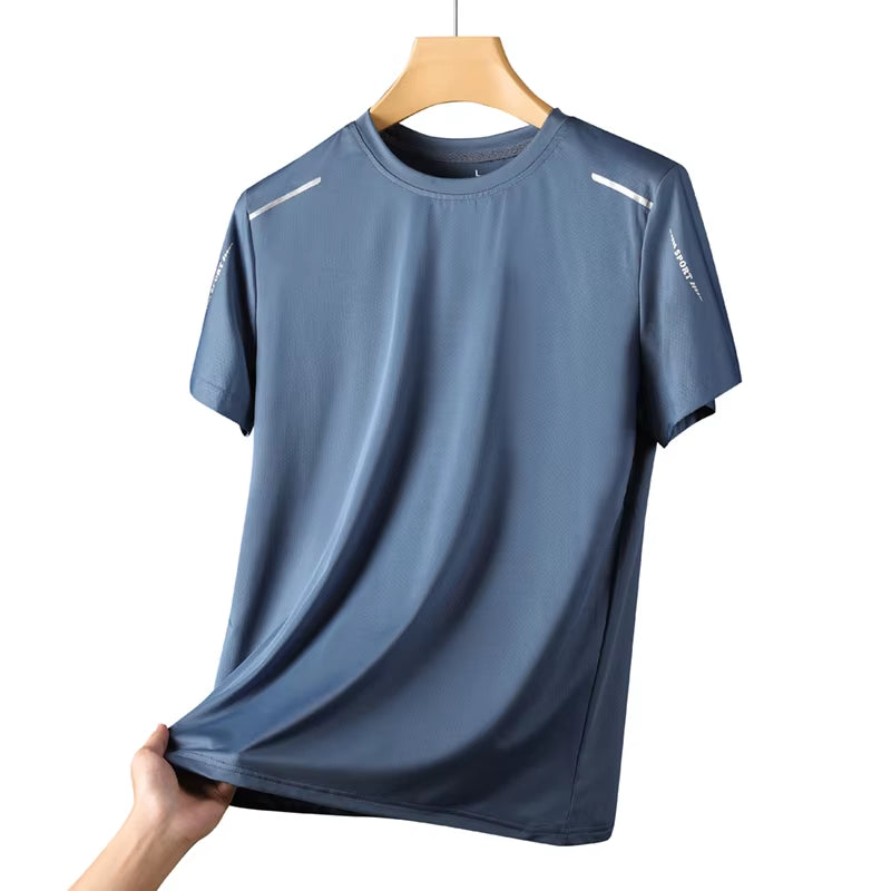 Camisetas de running de secado rápido para hombre, transpirables, suaves y elásticas