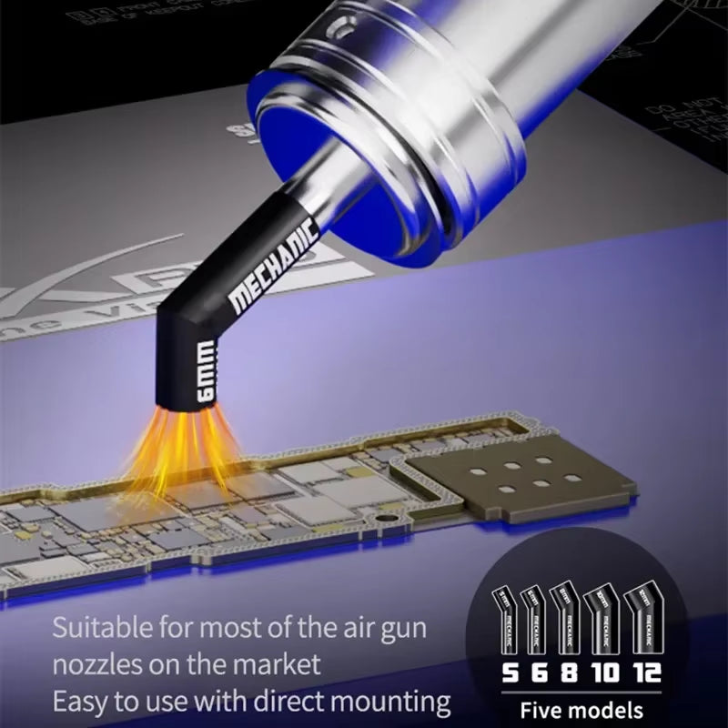 Boquilla de aire caliente diagonal compatible con la herramienta de calentamiento de la serie 861.