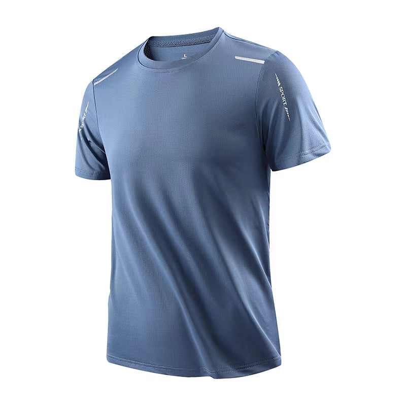 Camisetas de running de secado rápido para hombre, transpirables, suaves y elásticas