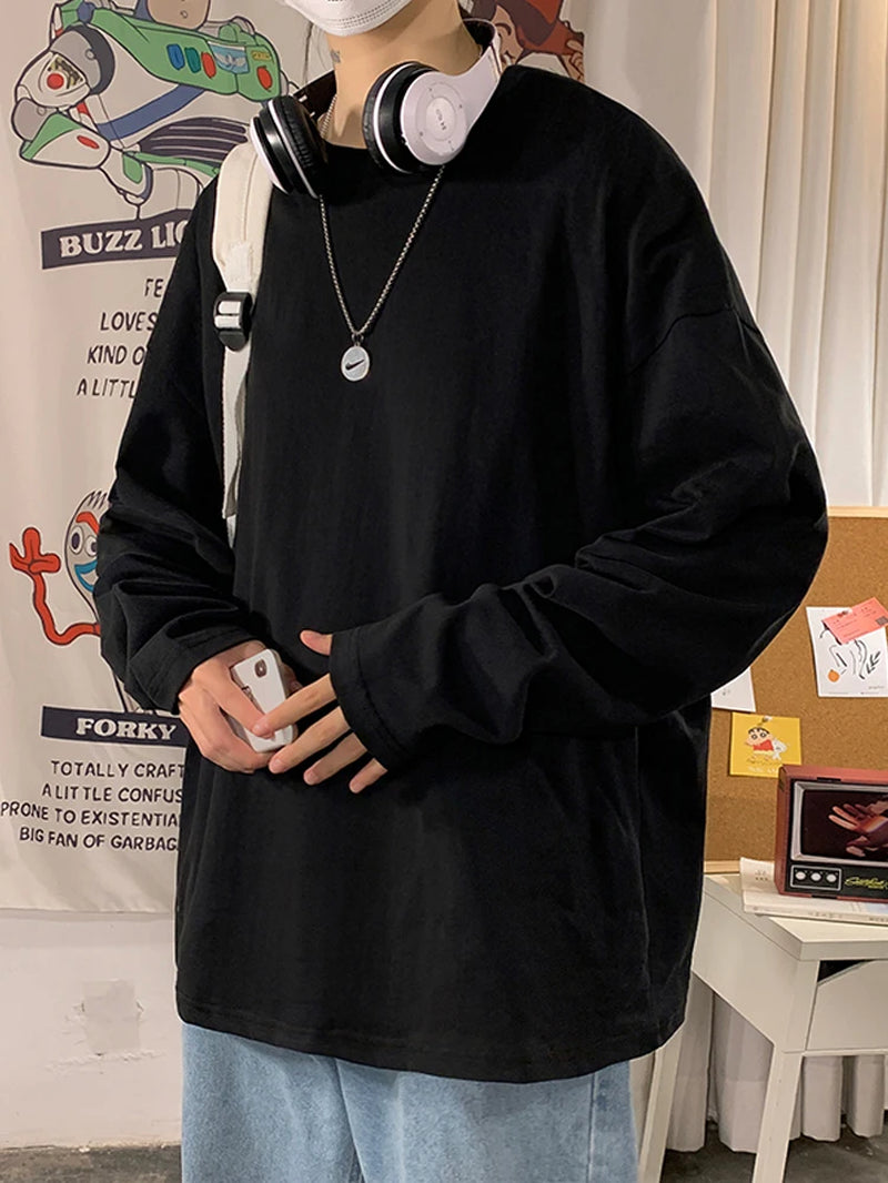 Camiseta de algodón de manga larga para mujer