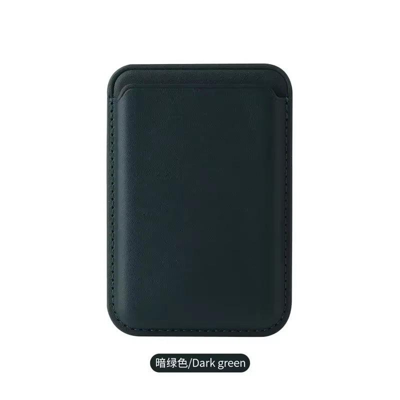 Funda magnética de cuero de lujo con tarjetero Magsafe para iPhone 14 Pro Max 13 12