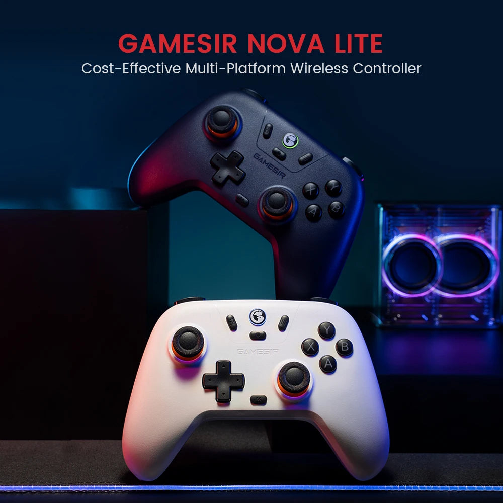 Mando inalámbrico Gamesir Nova Lite con Bluetooth, adaptador y cable para Switch, Android, iOS, PC y Steam