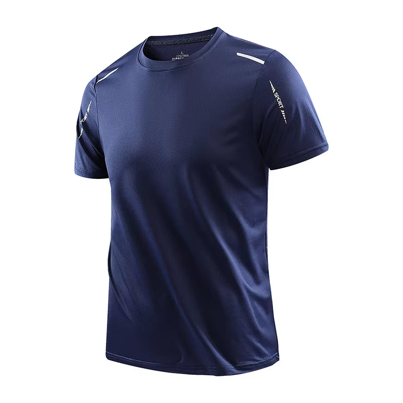 Camisetas de running de secado rápido para hombre, transpirables, suaves y elásticas