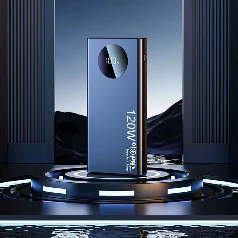 120W 50000Mah Cargador portátil de batería de alta capacidad y carga rápida para iPhone, Samsung y Huawei