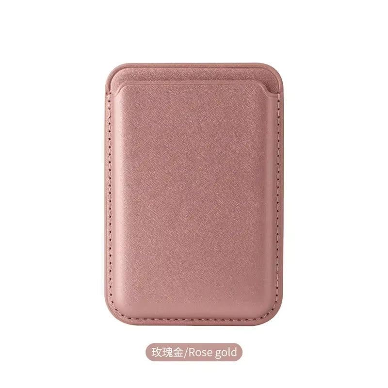 Funda magnética de cuero de lujo con tarjetero Magsafe para iPhone 14 Pro Max 13 12