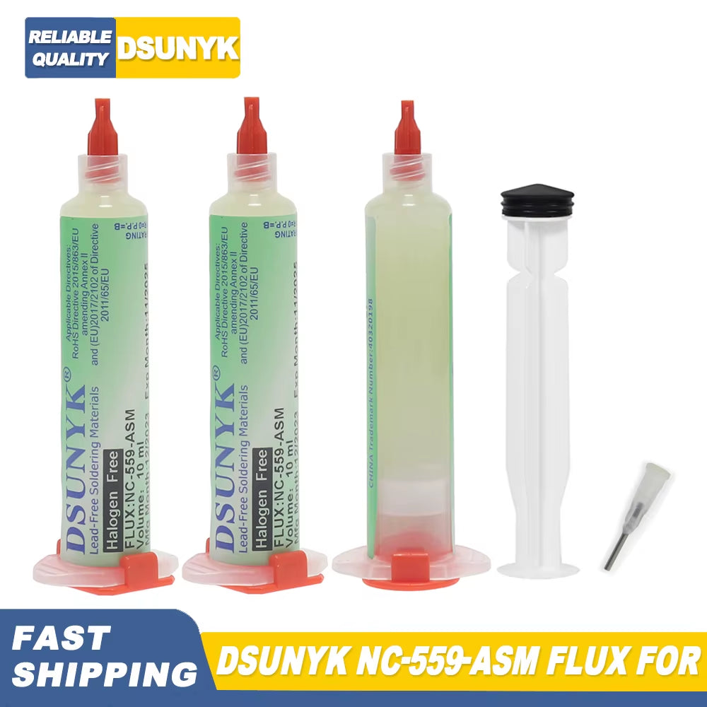 Nc-559-Asm Flux Soldadura líquida en jeringa de soldadura, pasta de soldadura de 10 ml.