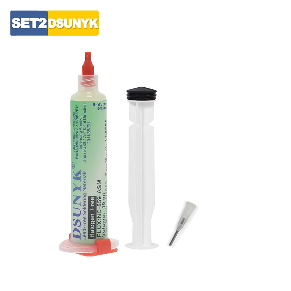 Nc-559-Asm Flux Soldadura líquida en jeringa de soldadura, pasta de soldadura de 10 ml.