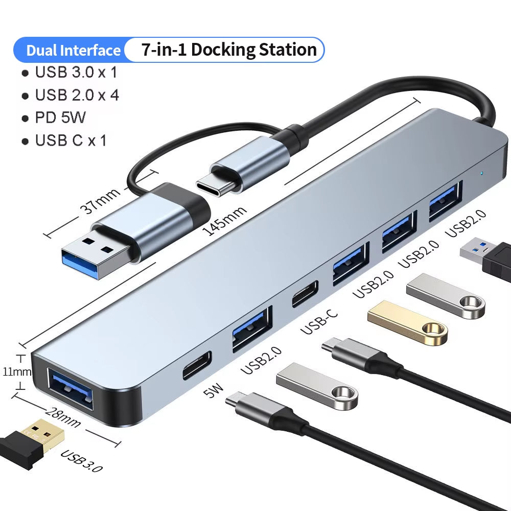 extensor USB 7 en 1