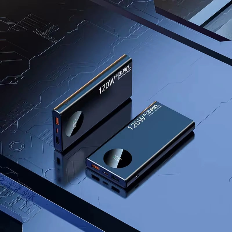 120W 50000Mah Cargador portátil de batería de alta capacidad y carga rápida para iPhone, Samsung y Huawei